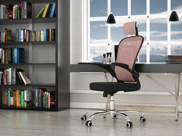 Kancelářské křeslo Desmienten 1 (růžová). Akce -18%