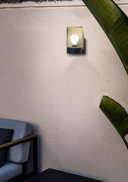 KILA nástěnná lampa, tmavě šedá, transparentní - FARO