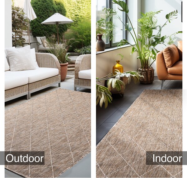 Ayyildiz, Kusový koberec Zagora 4512 Beige – na ven i na doma, 120x170, béžová, chodba / předsíň