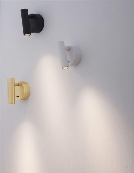 Nova Luce Bodové LED svítidlo CLIP, 3W vypínač na těle 3000K Barva: Bílá