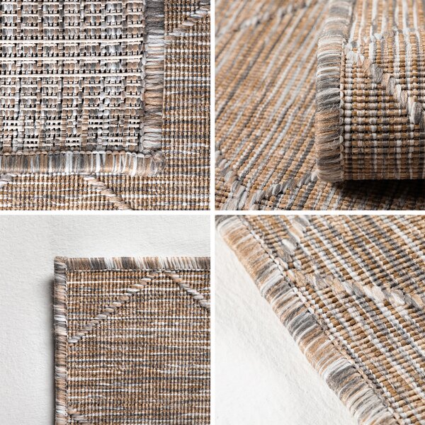 Ayyildiz, Kusový koberec Zagora 4512 Beige – na ven i na doma, 120x170, béžová, chodba / předsíň