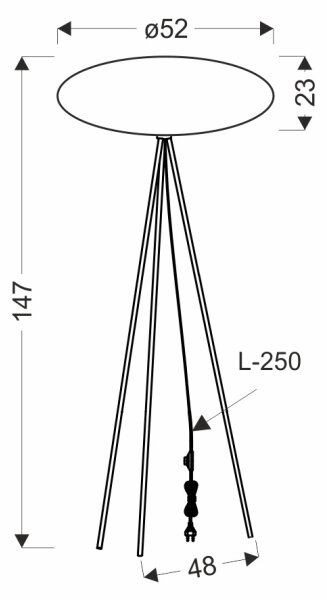 Stojací lampa CAFEE 1xE27/40W/230V hnědá/černá