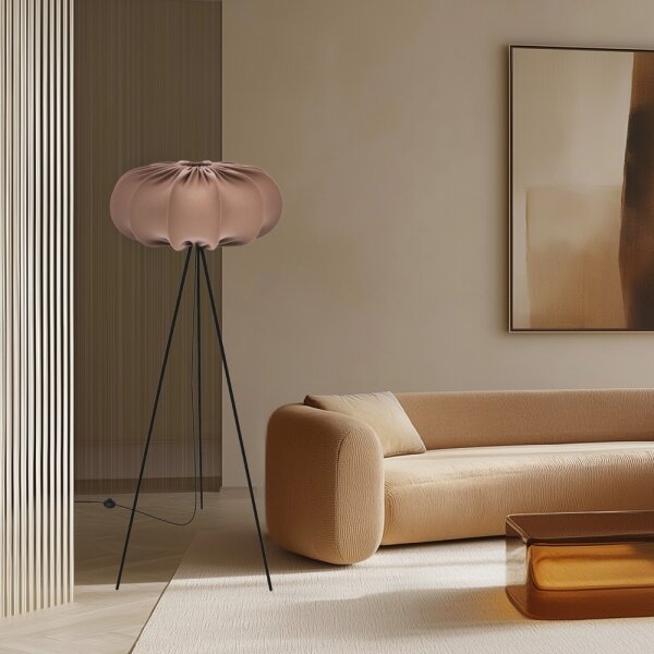 Stojací lampa CAFEE 1xE27/40W/230V hnědá/černá