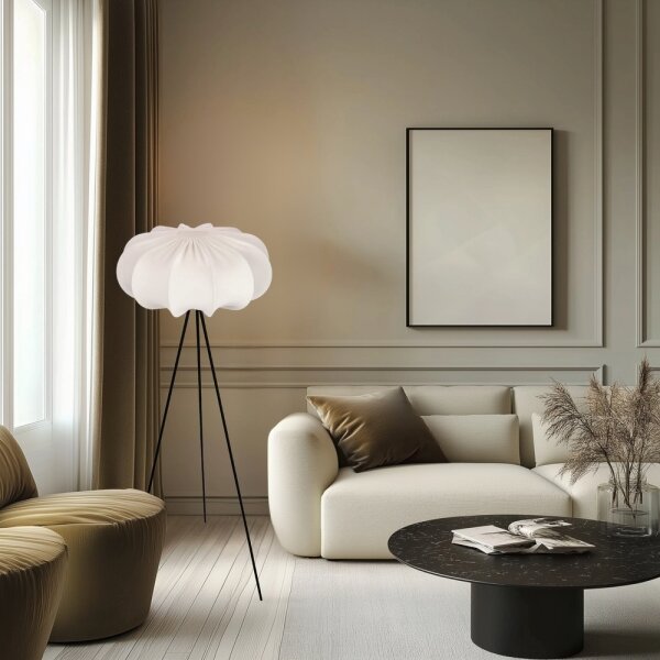 Stojací lampa CAFEE 1xE27/40W/230V bílá/černá