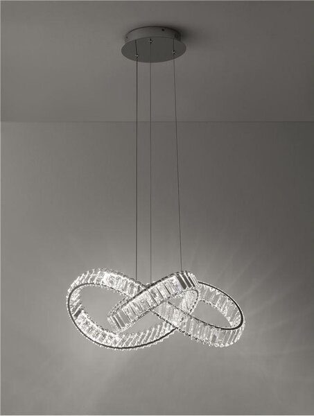 Nova Luce Závěsné LED svítidlo CONCETO, 50W 3500K stmívatelné Barva: Chrom