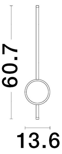 Nova Luce Nástěnné LED svítidlo CLOCK, 3000K Barva: Černá