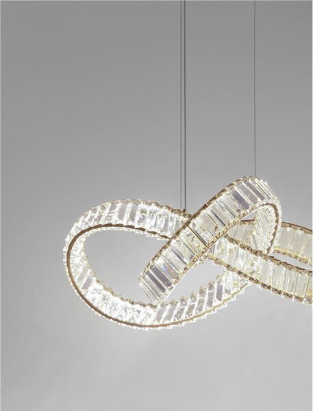 Nova Luce Závěsné LED svítidlo CONCETO, 50W 3500K stmívatelné Barva: Chrom