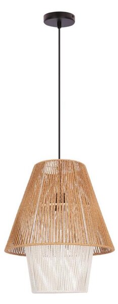 Lustr na lanku AFRICA 1xE27/40W/230V pr. 40 cm hnědá/krémová