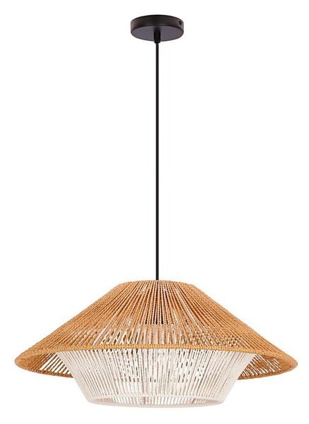 Lustr na lanku AFRICA 1xE27/40W/230V pr. 50 cm hnědá/krémová