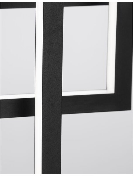 Nova Luce Závěsné LED svítidlo CORNICE černý hliník a akryl 80W 3000K stmívatelné