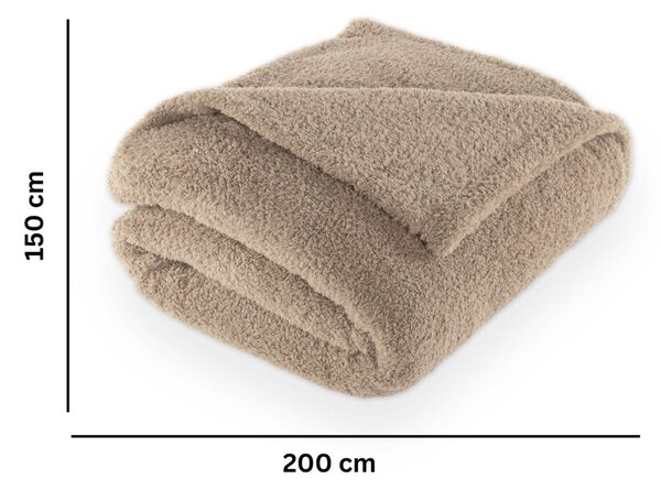 Taupe deka z mikroplyše 150x200 cm Cocoon – Tiseco Home Studio