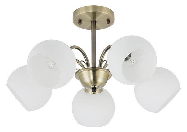 Lustr na tyči NESTOR 5xE27/40W/230V mosaz