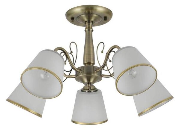 Lustr na tyči LOSANNA 5xE14/40W/230V mosaz