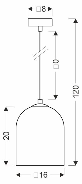 Lustr na lanku KLEA 1xG9/15W/230V kouřová černá