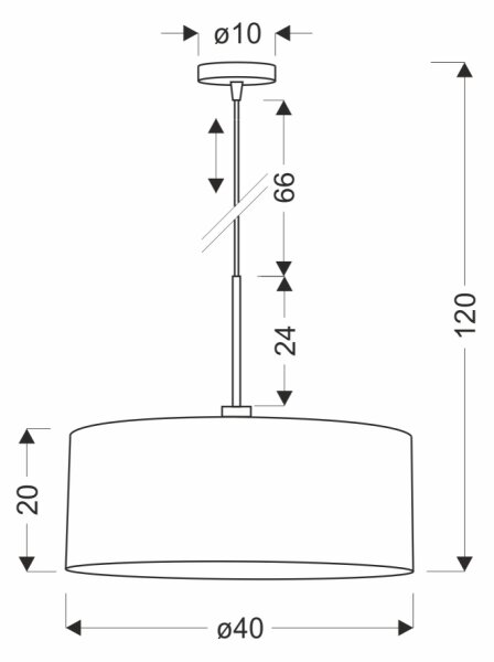 Lustr na lanku VANTI 1xE27/40W/230V zelená