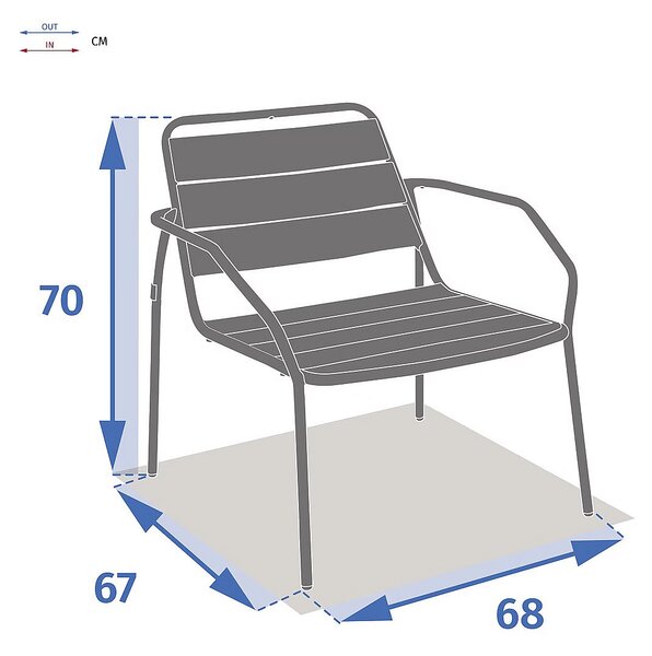 Hliníkové relaxační křeslo RUBBY (ivory)