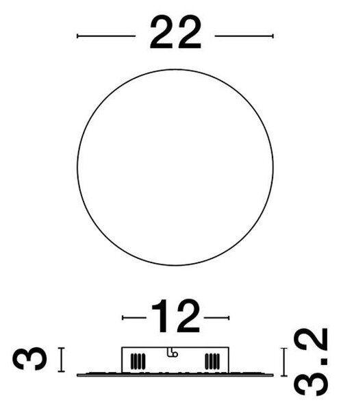 Nova Luce Nástěnné LED svítidlo CYRCLE, 12W 3000K Barva: Zlatá