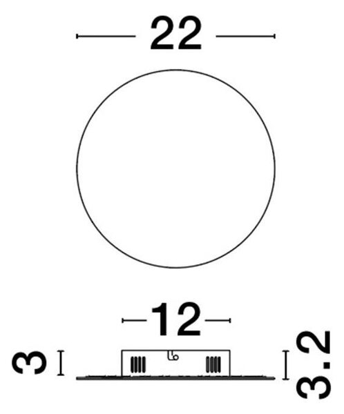 Nova Luce Nástěnné LED svítidlo CYRCLE, 12W 3000K Barva: Zlatá