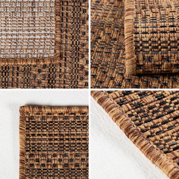 Ayyildiz, Kusový koberec Zagora 4513 Copper – na ven i na doma, 80x150, hnědá, chodba / předsíň