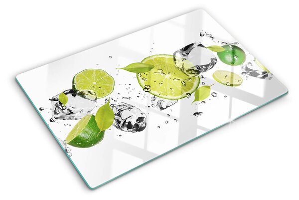 Skleněná krájecí deska Citrony a led ve vodě ddk-nr-wm-00006919