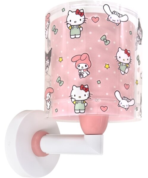 Dalber 41259 - Dětská nástěnná lampa HELLO KITTY&FRIENDS 1xE27/15W/230V růžová