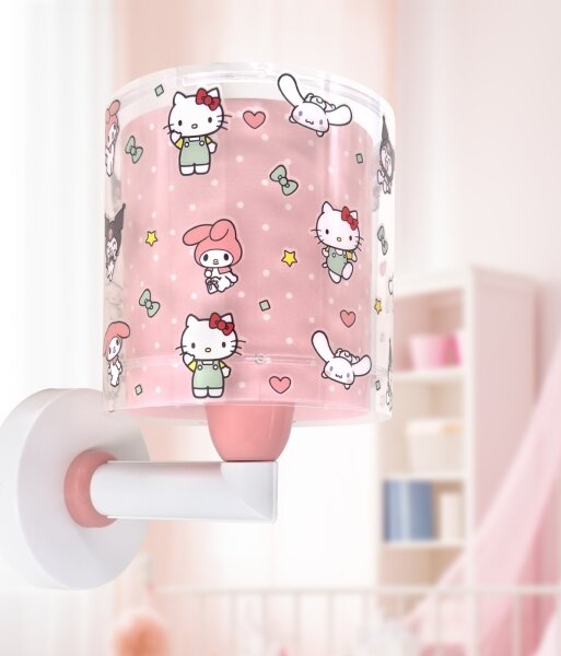 Dalber 41259 - Dětská nástěnná lampa HELLO KITTY&FRIENDS 1xE27/15W/230V růžová