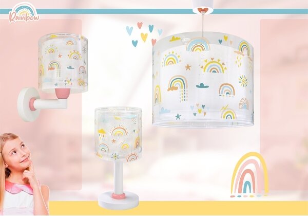 Dalber 41199 - Dětská nástěnná lampa RAINBOW 1xE27/15W/230V pestrobarevná