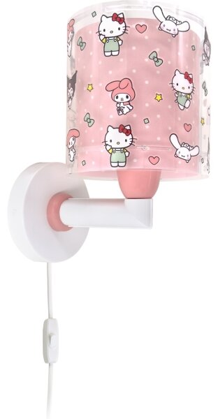 Dalber 41259 - Dětská nástěnná lampa HELLO KITTY&FRIENDS 1xE27/15W/230V růžová