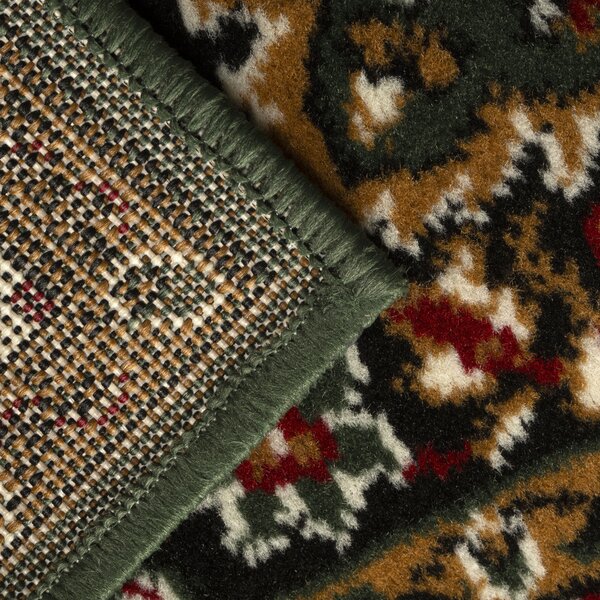 Alfa Carpets, Běhoun na míru TEHERAN T-102 green, šíře 100 cm, zelená, chodba / předsíň