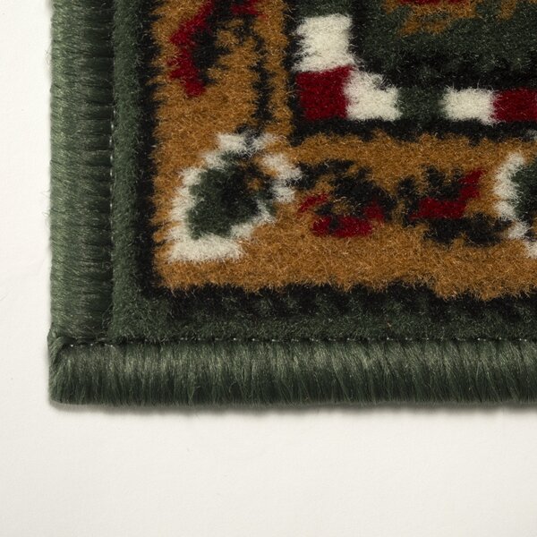 Alfa Carpets, Běhoun na míru TEHERAN T-102 green, šíře 100 cm, zelená, chodba / předsíň