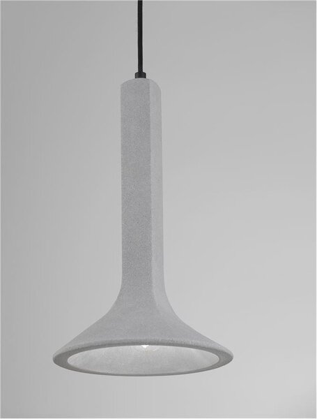 Nova Luce Závěsné svítidlo DYLAN šedý Beton E14 1x5W