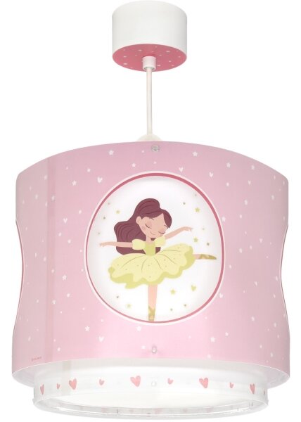 Dalber 60912 - Dětský lustr PRINCESS DANCE 1xE27/15W/230V růžová