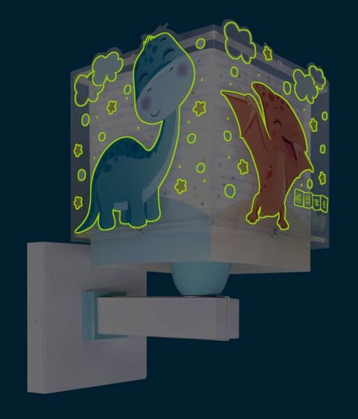 Dalber 63459 - Dětská nástěnná lampa BABY DINOS 1xE27/15W/230V pestrobarevná