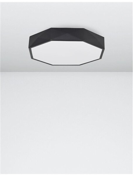 Nova Luce Stropní LED svítidlo EBEN, 24W 3000K Barva: Černá