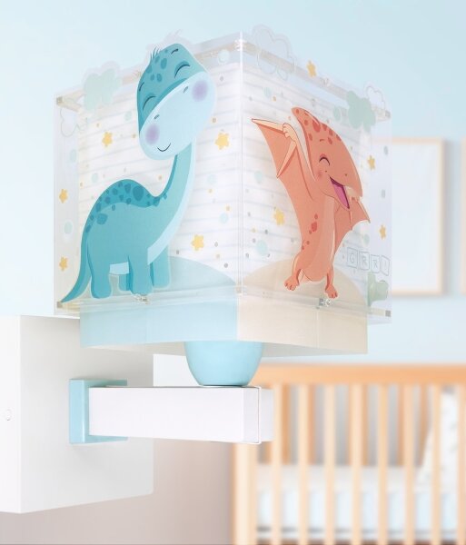 Dalber 63459 - Dětská nástěnná lampa BABY DINOS 1xE27/15W/230V pestrobarevná