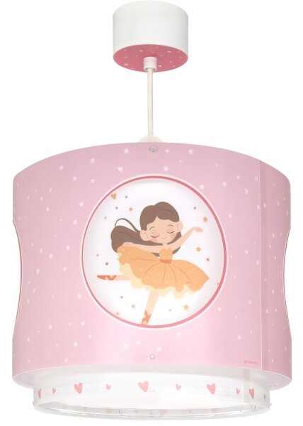 Dalber 60912 - Dětský lustr PRINCESS DANCE 1xE27/15W/230V růžová