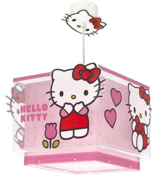 Dalber 73262 - Dětský lustr HELLO KITTY 1xE27/15W/230V růžová