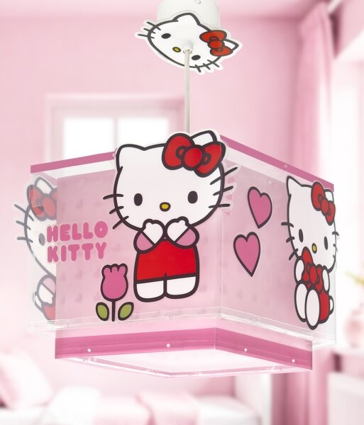 Dalber 73262 - Dětský lustr HELLO KITTY 1xE27/15W/230V růžová