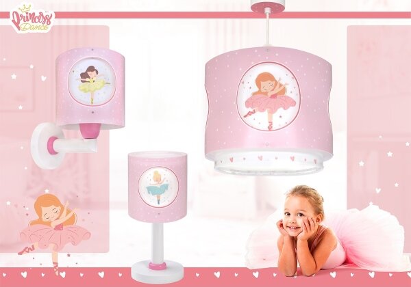 Dalber 60912 - Dětský lustr PRINCESS DANCE 1xE27/15W/230V růžová