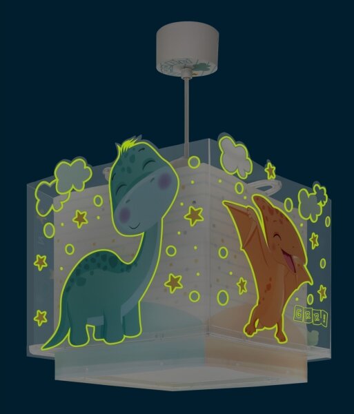 Dalber 63452 - Dětský lustr BABY DINOS 1xE27/15W/230V pestrobarevná