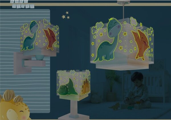 Dalber 63452 - Dětský lustr BABY DINOS 1xE27/15W/230V pestrobarevná