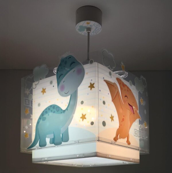 Dalber 63452 - Dětský lustr BABY DINOS 1xE27/15W/230V pestrobarevná