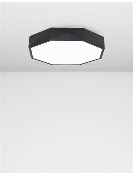 Nova Luce Stropní LED svítidlo EBEN, 24W 3000K Barva: Černá