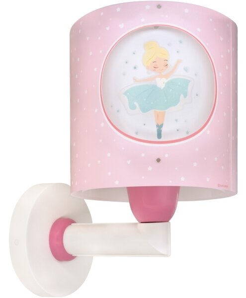 Dalber 60919 - Dětská nástěnná lampa PRINCESS DANCE 1xE27/15W/230V růžová