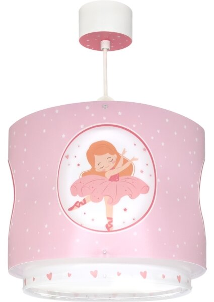 Dalber 60912 - Dětský lustr PRINCESS DANCE 1xE27/15W/230V růžová