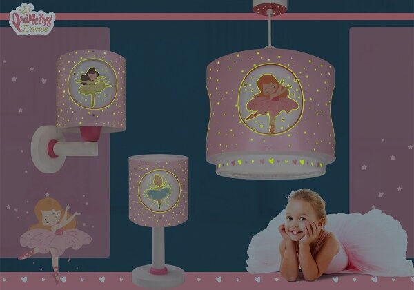 Dalber 60912 - Dětský lustr PRINCESS DANCE 1xE27/15W/230V růžová
