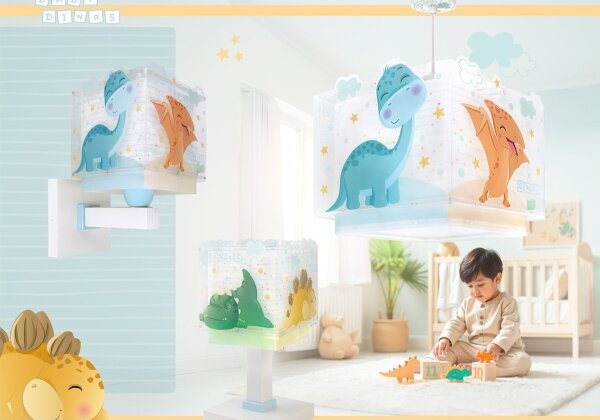 Dalber 63452 - Dětský lustr BABY DINOS 1xE27/15W/230V pestrobarevná