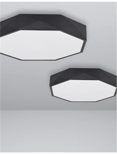 Nova Luce Stropní LED svítidlo EBEN, 24W 3000K Barva: Černá