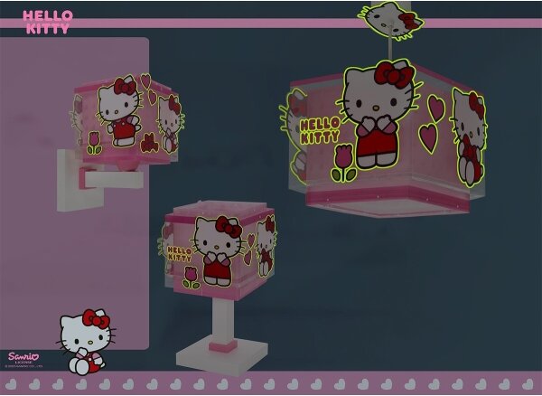 Dalber 73262 - Dětský lustr HELLO KITTY 1xE27/15W/230V růžová