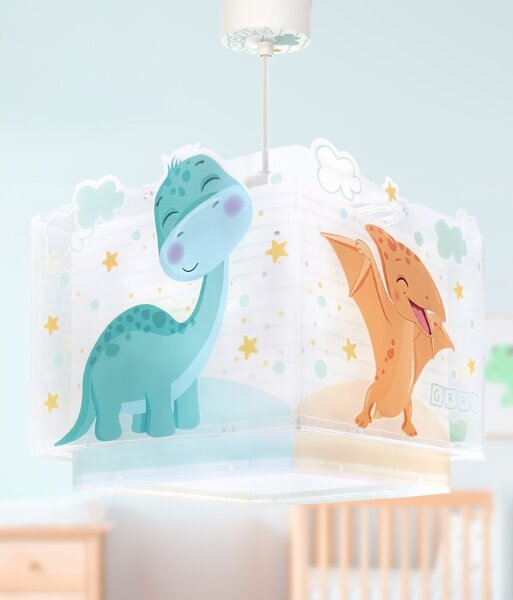 Dalber 63452 - Dětský lustr BABY DINOS 1xE27/15W/230V pestrobarevná